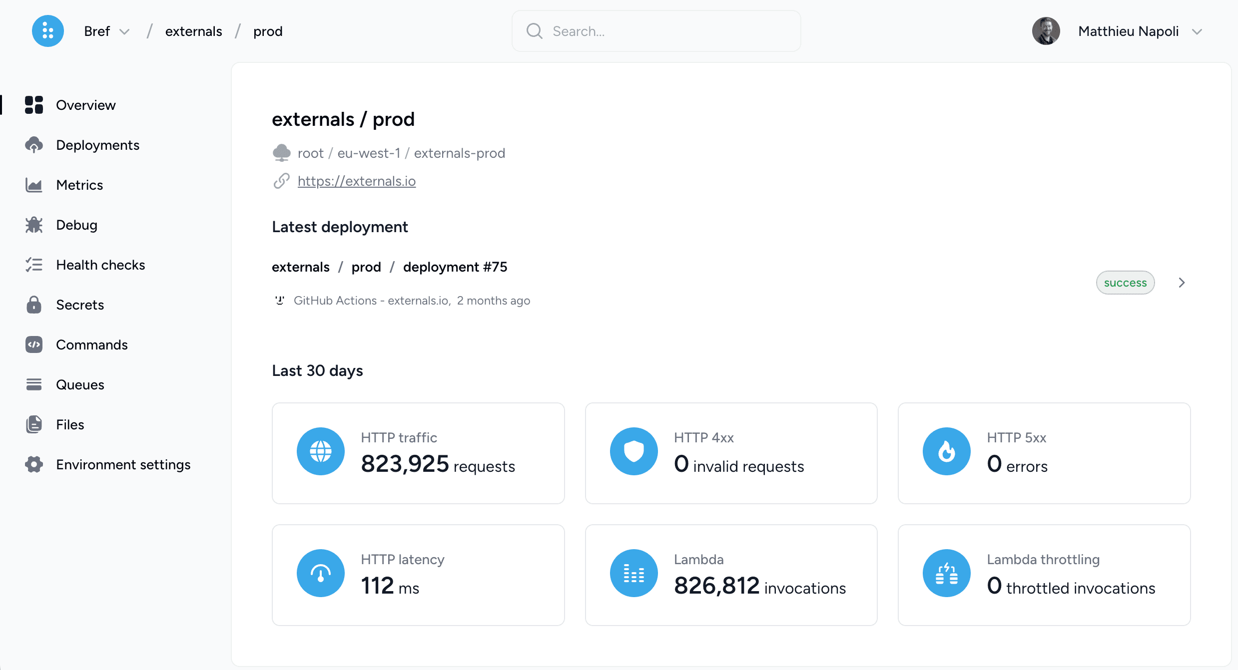 Bref Cloud screenshot